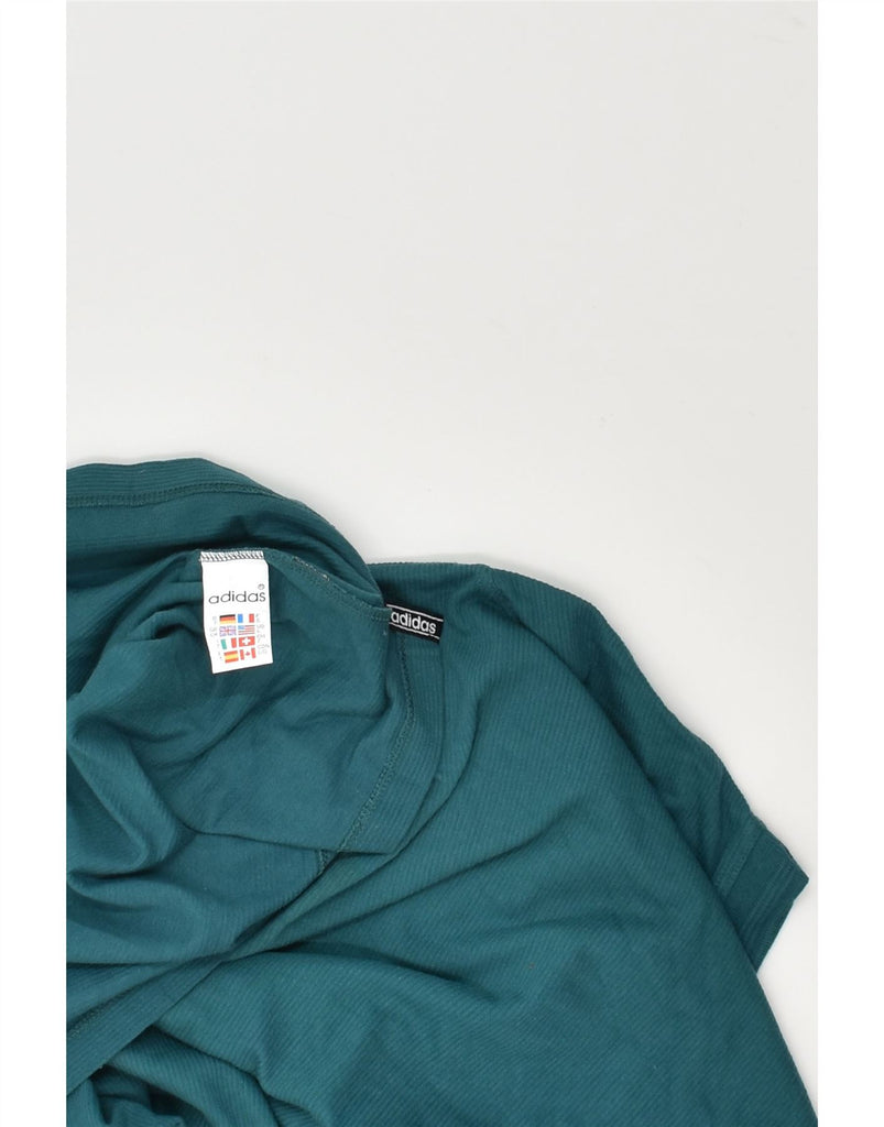 ADIDAS Mens Polo Shirt UK 42-44 Large Green Cotton | Vintage Adidas | Thrift | Second-Hand Adidas | Used Clothing | Messina Hembry 