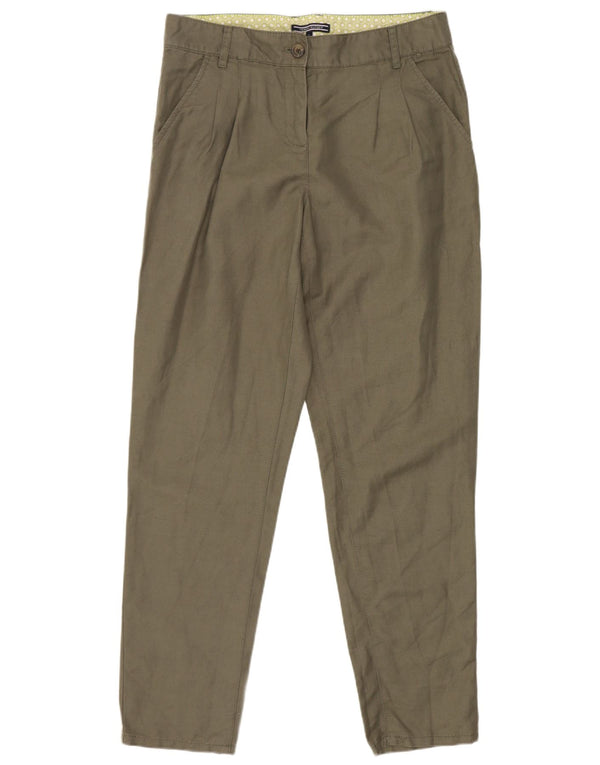 Tommy Hilfiger Womens Tapered Chino Trousers US 4 Small W28 L28 Khaki Linen