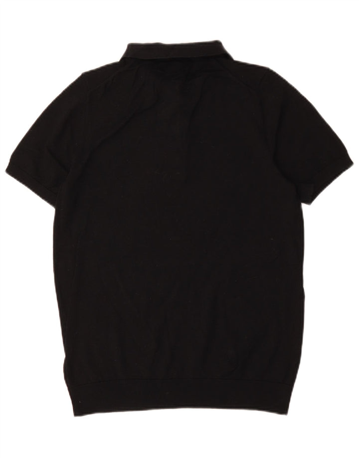Marks & Spencer Mens Autograph Polo Shirt Small Black Cotton
