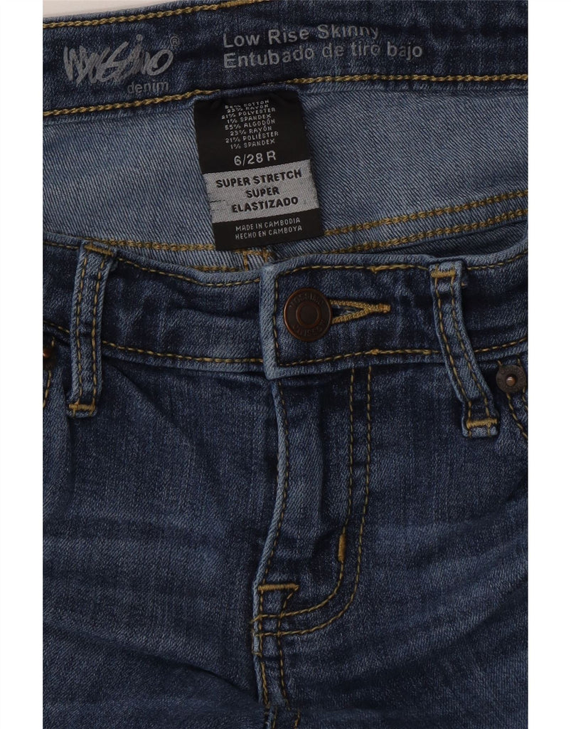 MOSSIMO Womens Low Waist Skinny Jeans US 6 Medium W28 L28 Blue Cotton Vintage Mossimo and Second-Hand Mossimo from Messina Hembry 
