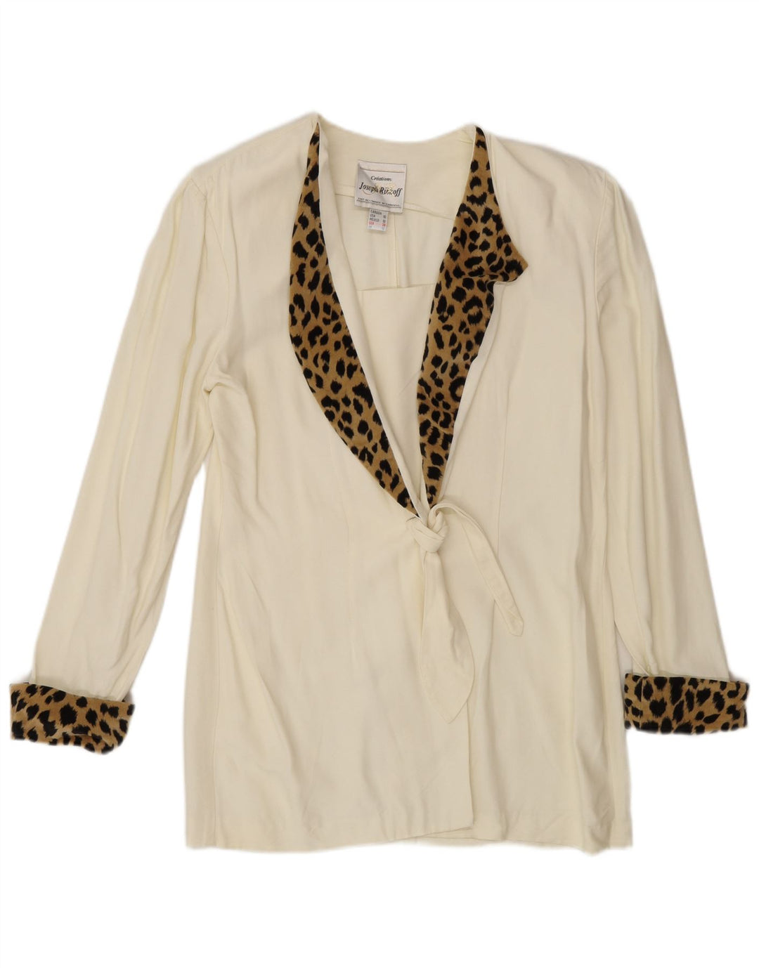 Joseph Ribkoff Womens Blazer Jacket UK 12 Medium Off White Animal Print