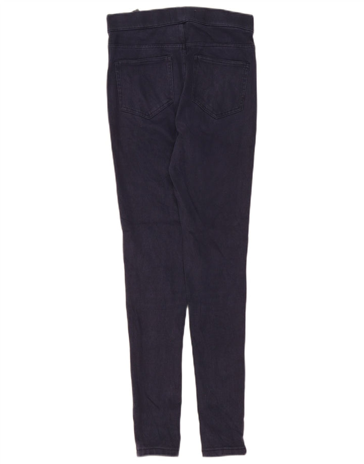 MARKS & SPENCER Womens Casual Trousers UK 8 Small W26 L27 Navy Blue