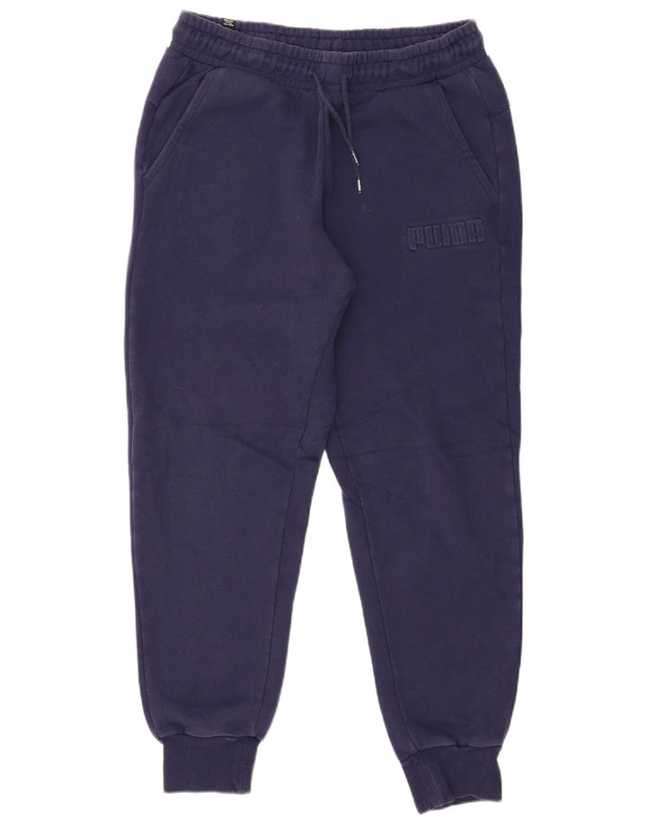 Puma Mens Graphic Tracksuit Trousers Joggers Medium Navy Blue