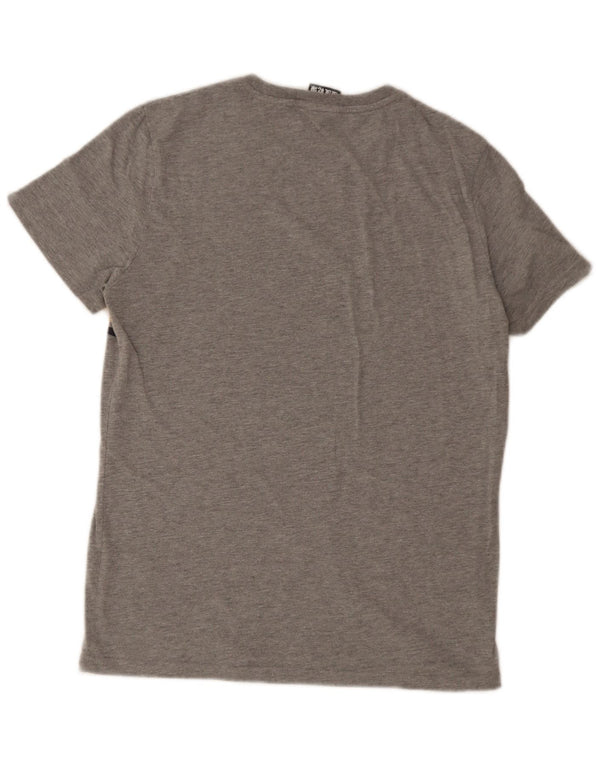 Superdry Mens Graphic T-Shirt Top Medium Grey Colourblock Cotton