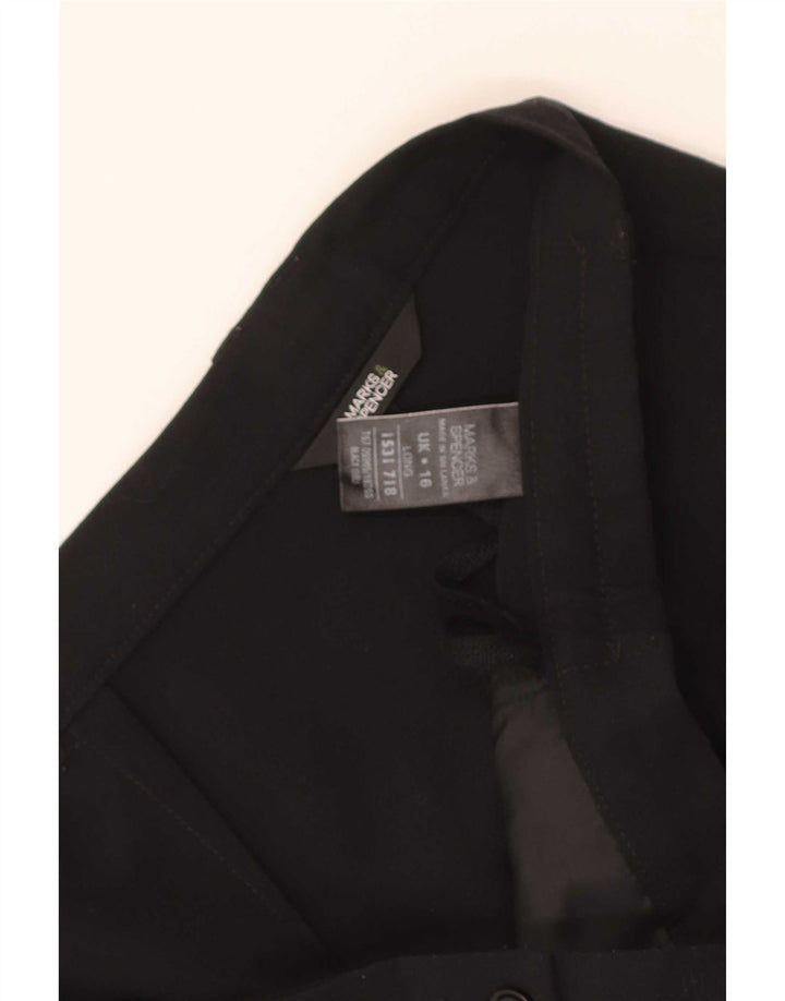 Marks & Spencer Womens Straight Casual Trousers Size 16 W36 L29 Black