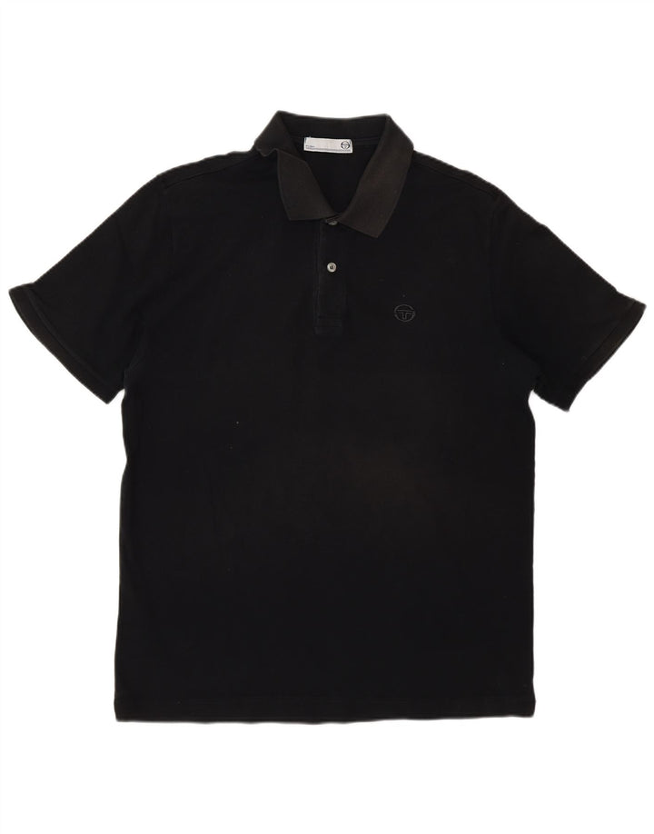 Sergio Tacchini Mens Polo Shirt IT 50 Medium Black