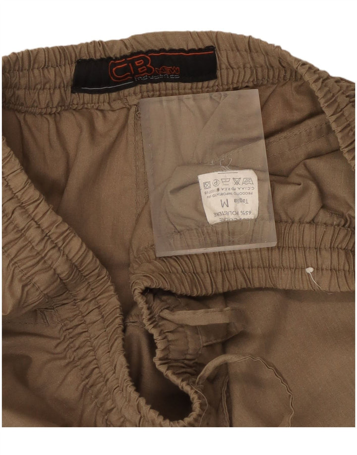 Vintage Womens Straight Cargo Trousers Medium W30 L31 Beige Cotton