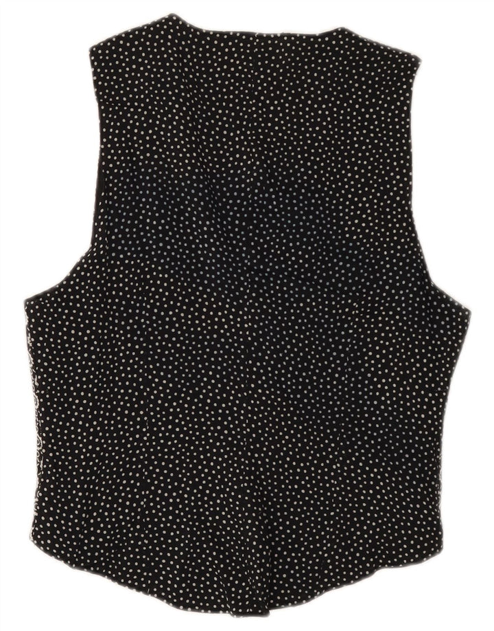 Vintage Womens Waistcoat IT 46 Large Black Geometric