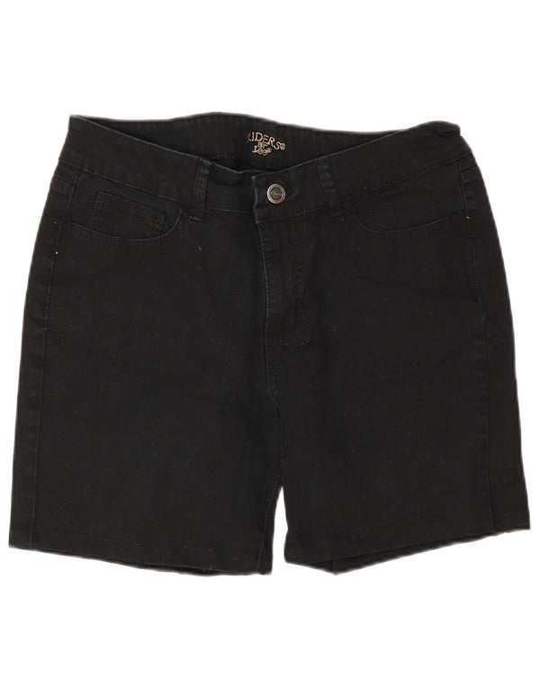 Lee Womens Riders Denim Shorts US 12 Large W30 Black Cotton