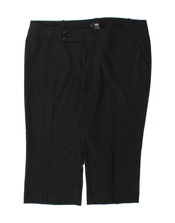 MOSSIMO Womens Straight Capri Trousers US 16 2XL W38 L22 Black Polyester Vintage Mossimo and Second-Hand Mossimo from Messina Hembry 