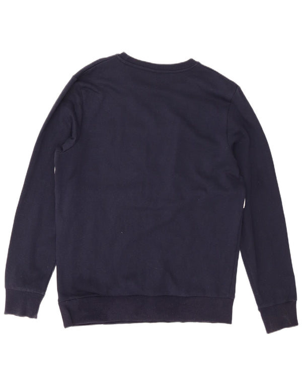 Jack & Jones Mens Graphic Sweatshirt Jumper Large Navy Blue Colourblock
