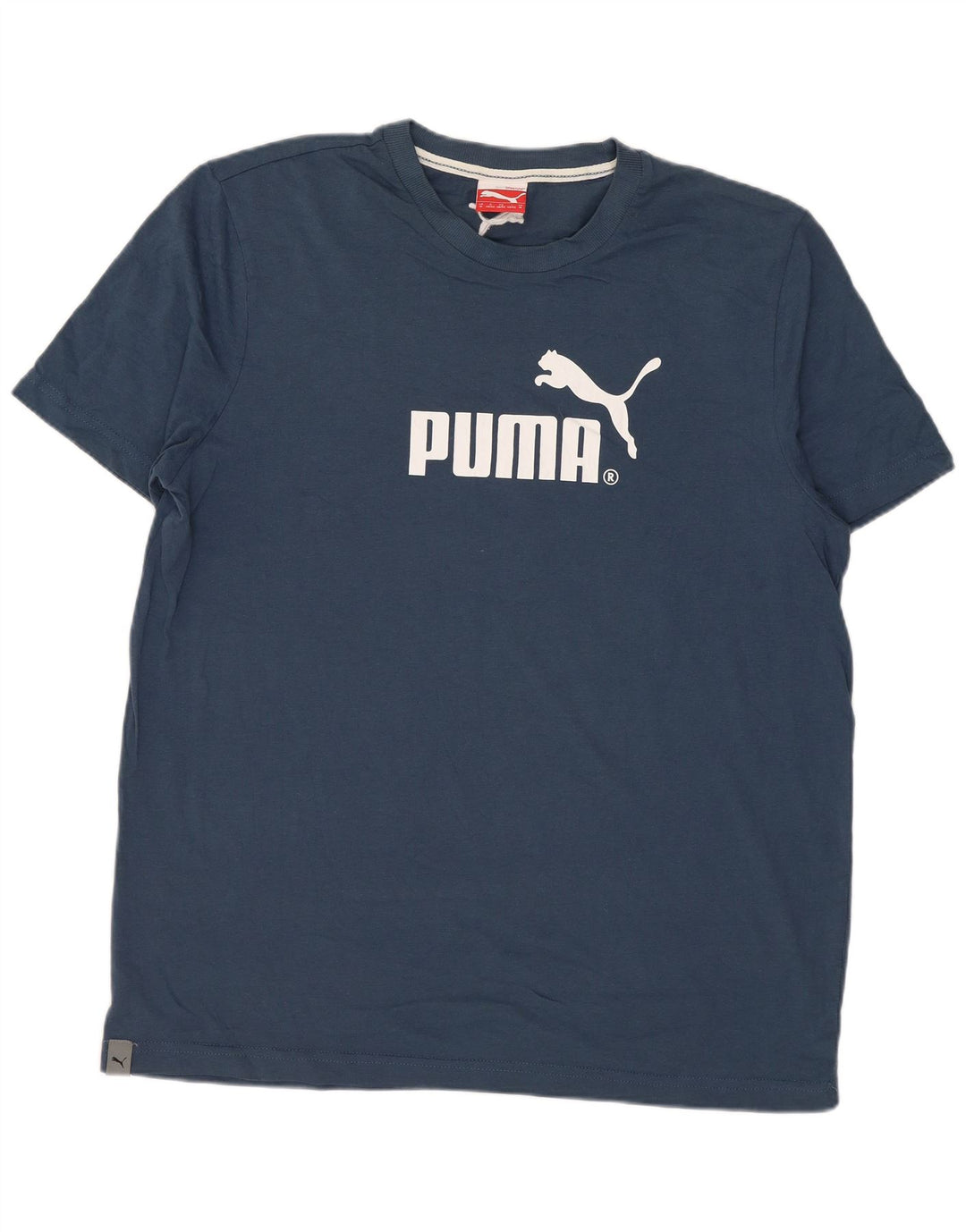 Puma Mens Graphic T-Shirt Top Medium Navy Blue