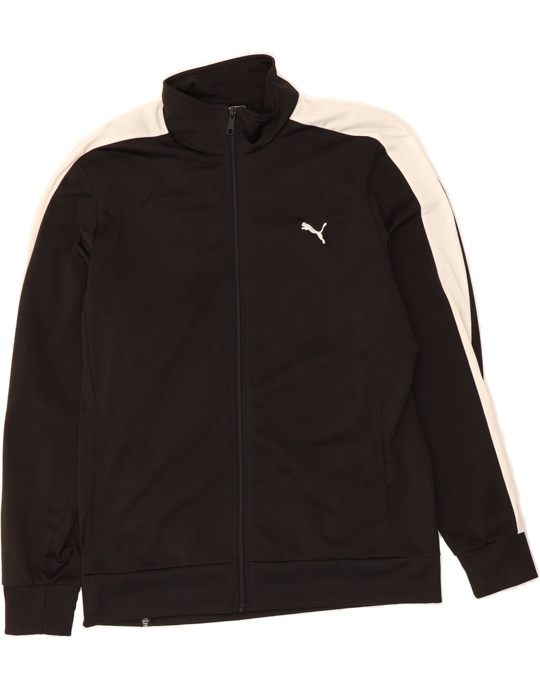 PUMA Mens Tracksuit Top Jacket Large Black Colourblock Vintage Puma and Second-Hand Puma from Messina Hembry 