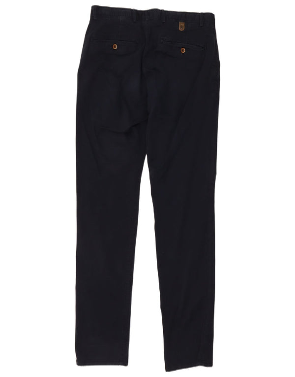 Massimo Dutti Mens Slim Fit Chino Trousers EU 40 Medium W31 L33 Navy Blue