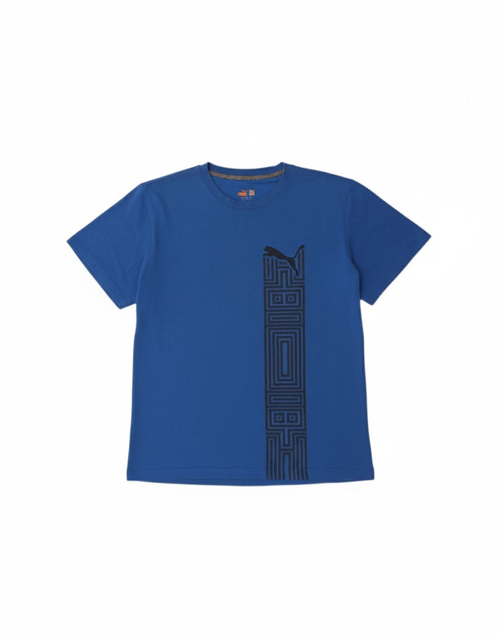 PUMA Mens Graphic T-Shirt Top Large Blue