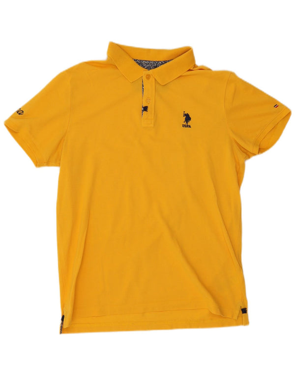 U.S. Polo Assn. Mens Shirt Medium Yellow Cotton