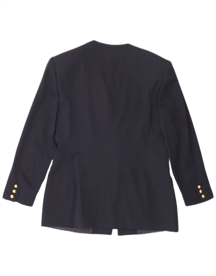Les Copains Womens 1 Button Blazer Jacket UK 14 Medium Navy Blue