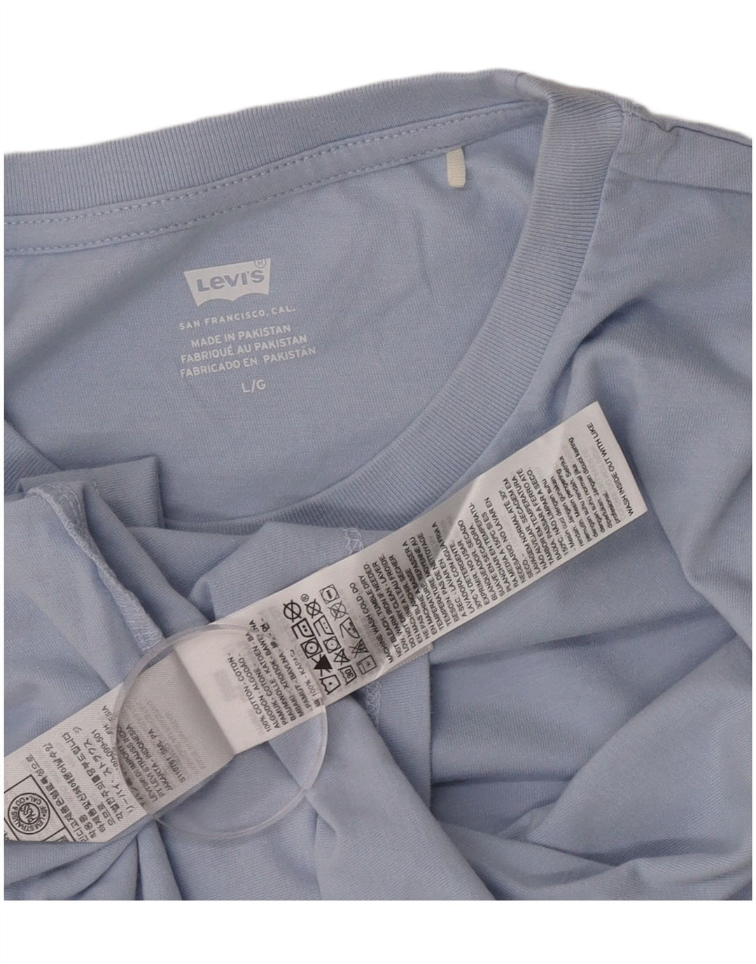 Levi's Womens T-Shirt Top UK 16 Large Blue Cotton