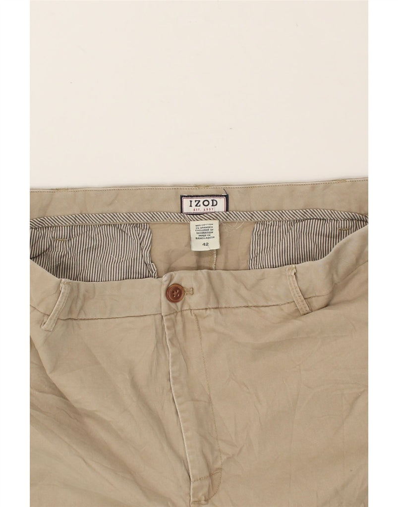 IZOD Mens Chino Shorts W42 2XL Beige Cotton | Vintage Izod | Thrift | Second-Hand Izod | Used Clothing | Messina Hembry 