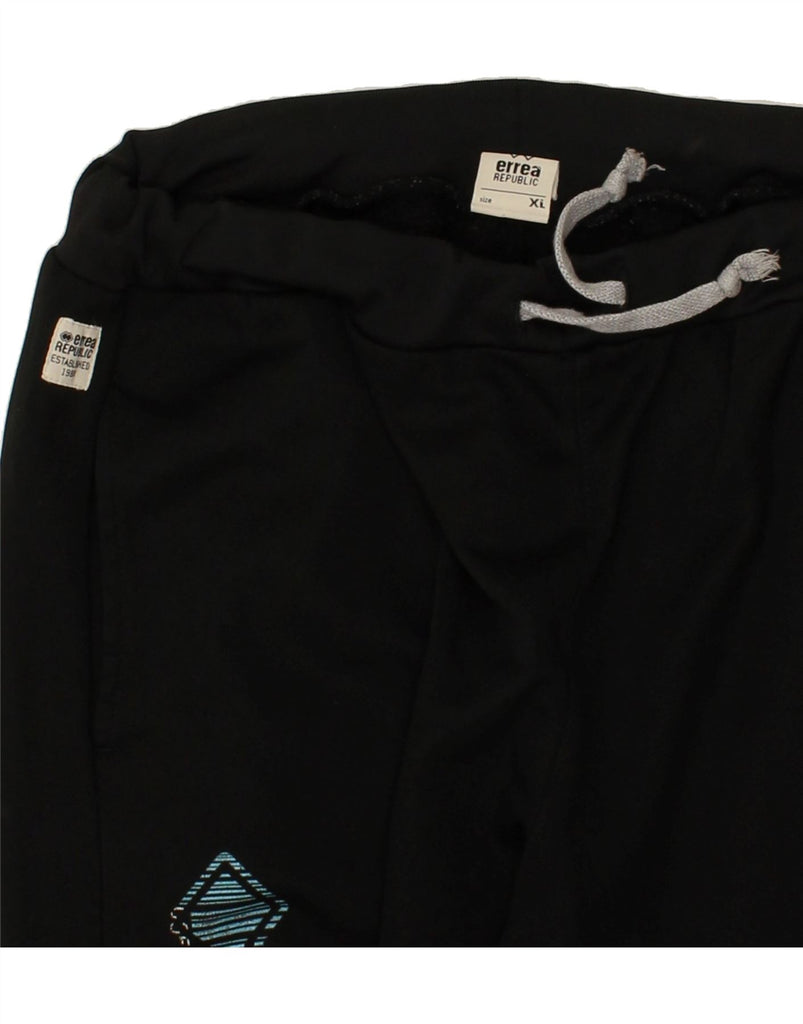 ERREA Mens Graphic Tracksuit Trousers XL Black Vintage Errea and Second-Hand Errea from Messina Hembry 