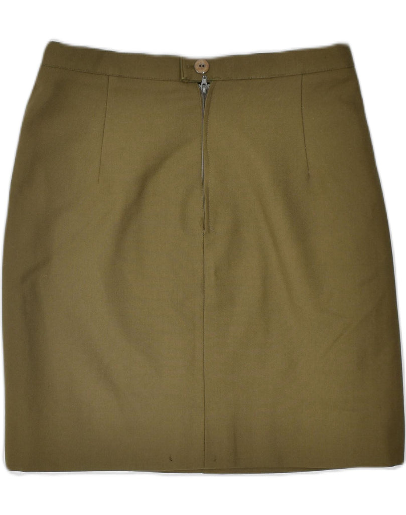 VINTAGE Womens Pencil Skirt EU 42 Large W30 Khaki Cotton | Vintage | Thrift | Second-Hand | Used Clothing | Messina Hembry 