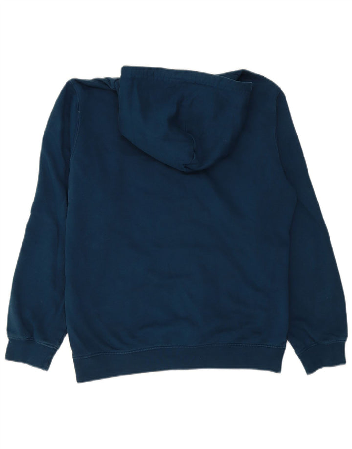 Champion Mens Graphic Hoodie Jumper Medium Navy Blue Cotton