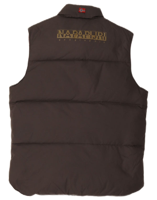 Napapijri Boys Graphic Padded Gilet 9-10 Years Brown Polyamide