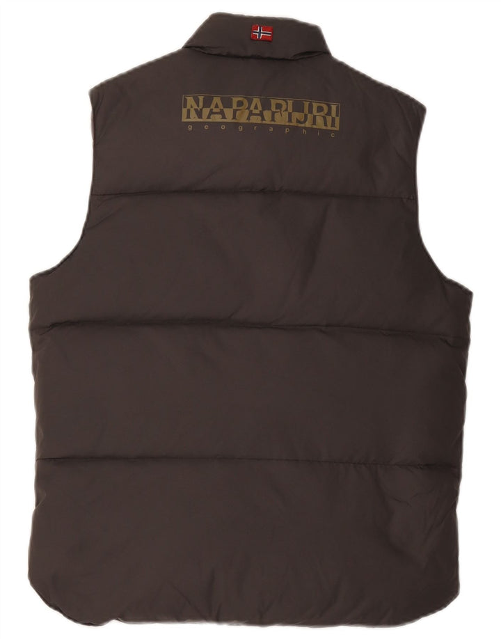 Napapijri Boys Graphic Padded Gilet 9-10 Years Brown Polyamide