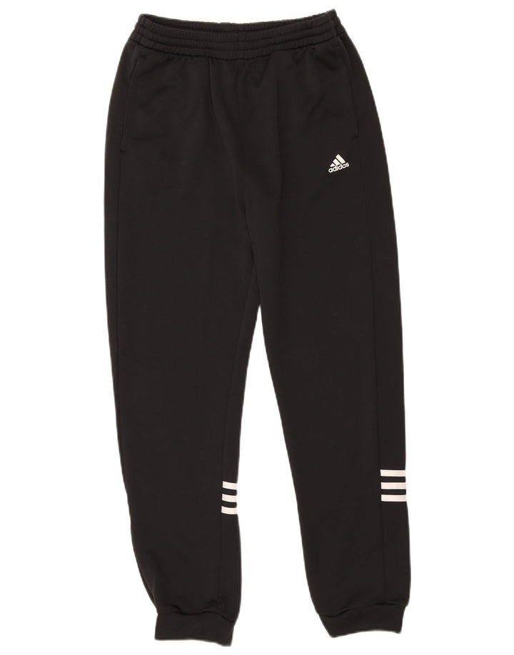 Adidas Boys Tracksuit Trousers Joggers 13-14 Years Black Polyester