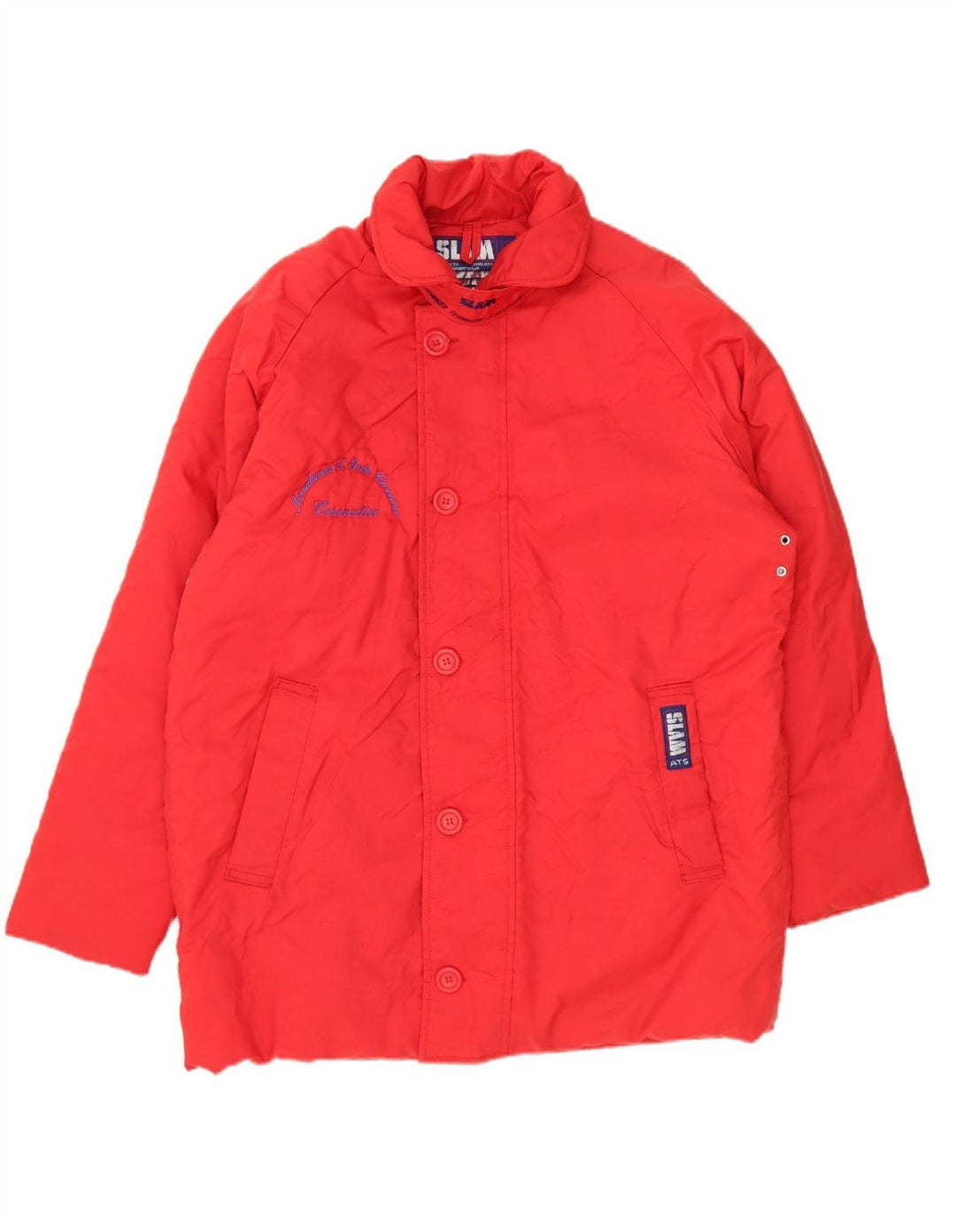 SLAM Mens Windbreaker Jacket UK 38 Medium Red Polyester