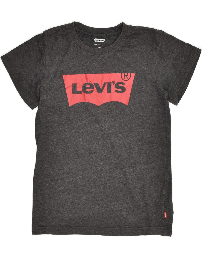 LEVI'S Boys Graphic T-Shirt Top 10-11 Years Large  Black Cotton | Vintage Levi's | Thrift | Second-Hand Levi's | Used Clothing | Messina Hembry 