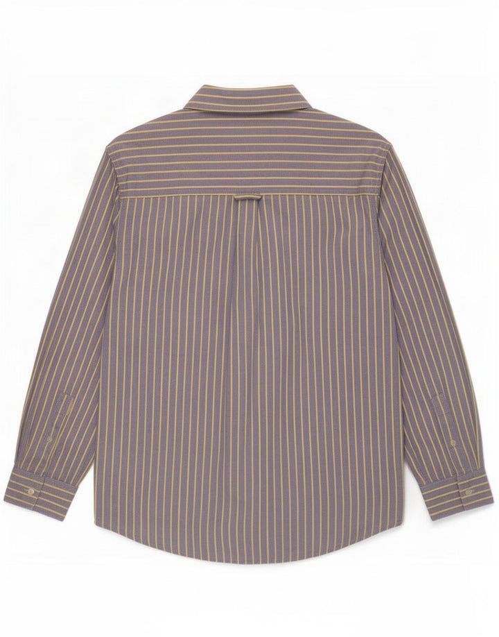 Chaps Mens Shirt Medium Blue Striped Cotton