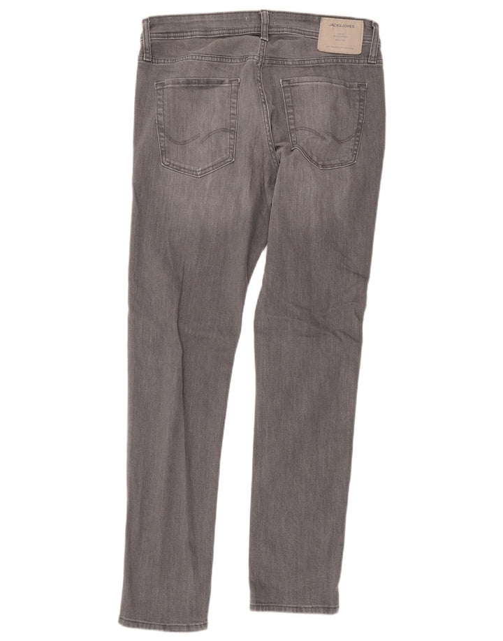 Jack & Jones Mens GLENN Slim Jeans W34 L33 Grey Cotton