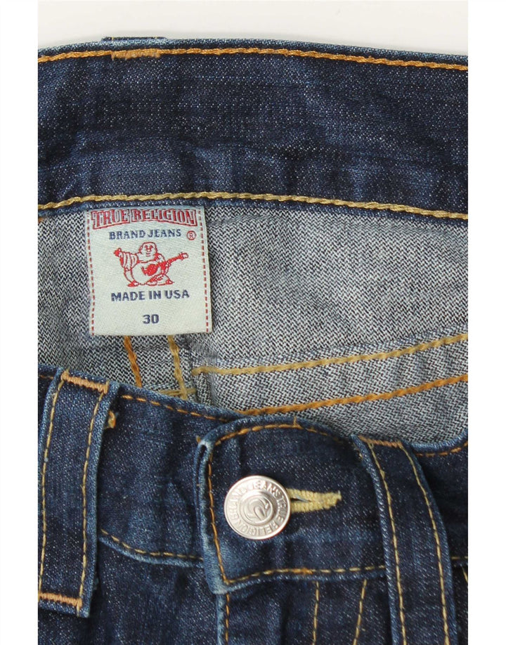 True Religion Mens Straight Jeans W30 L31 Blue Cotton