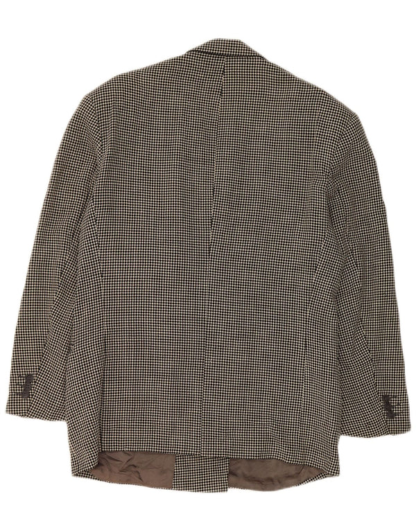 Hugo Boss Womens Double Breasted Blazer Jacket IT 50 XL Grey Spotted