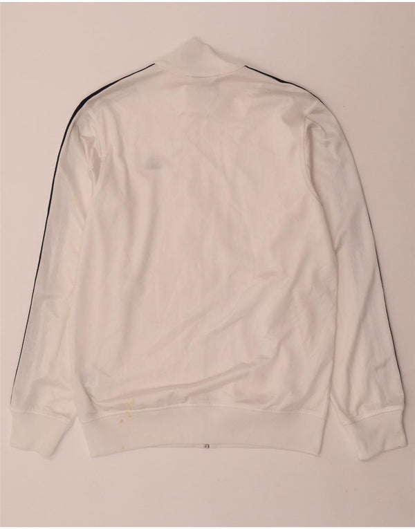Adidas Mens Tracksuit Top Jacket UK 38/40 Medium White Polyester Sports