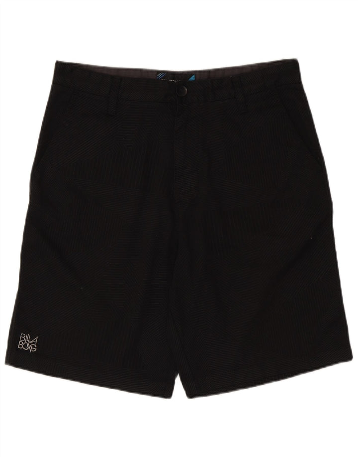 BILLABONG Mens Chino Shorts W32 Medium Black Pinstripe Polyester