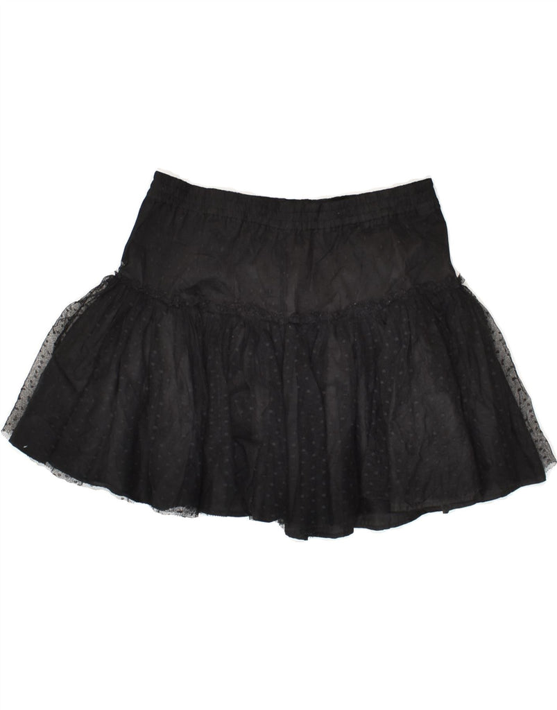 BENETTON Girls Tutu Skirt 6-7 Years Small W26 Black Polka Dot Polyester | Vintage Benetton | Thrift | Second-Hand Benetton | Used Clothing | Messina Hembry 