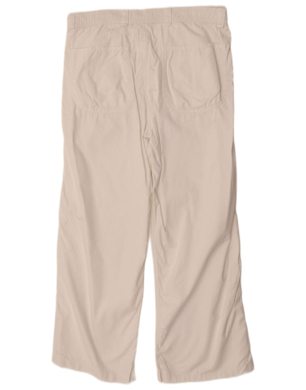 Miu Miu Womens High Waist Bootcut Chino Trousers IT 46 Large W32 L26 White