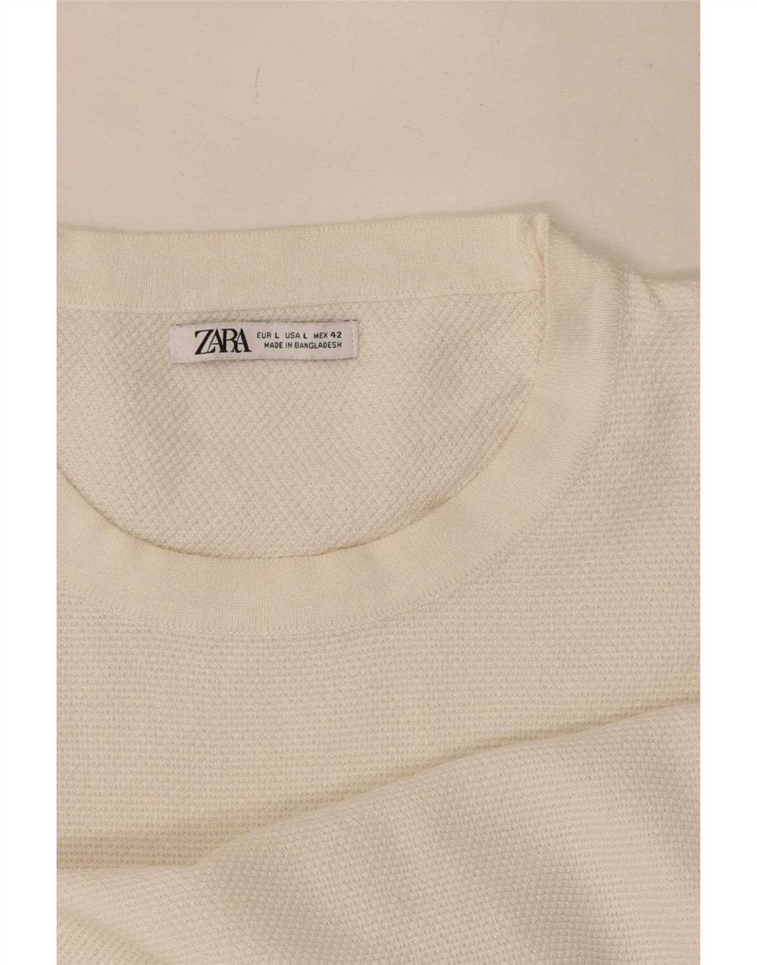 Zara Mens T-Shirt Top Large White