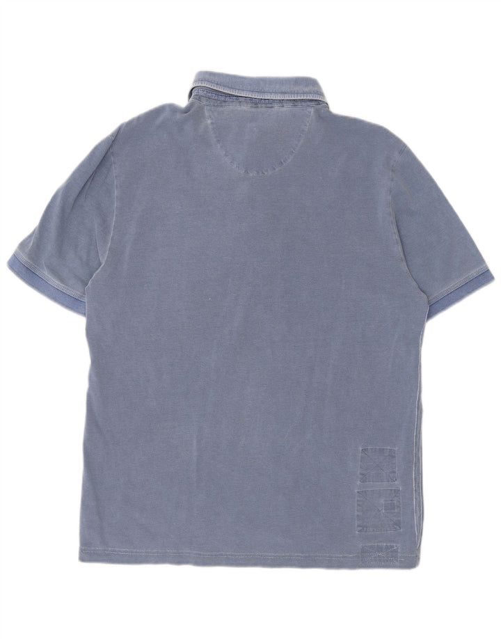 Aeronautica Militare Mens Graphic Polo Shirt Large Blue