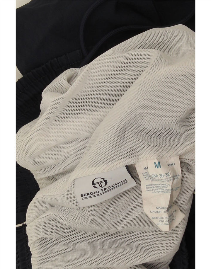 Sergio Tacchini Mens Tracksuit Trousers Joggers Medium Navy Blue Polyester