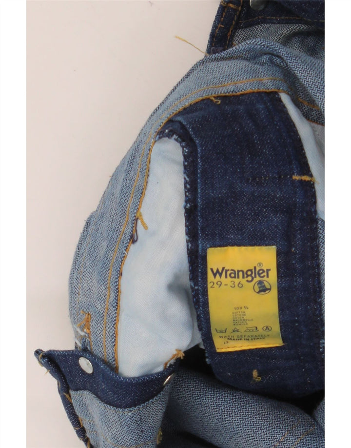 WRANGLER Mens Dungarees Straight Jeans W29 L36 Navy Blue Cotton