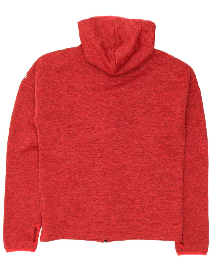 Adidas Mens Tracksuit Top Jacket Medium Red Flecked Polyester