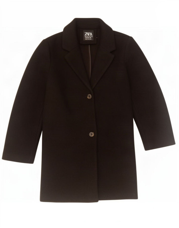 Zara Girls Overcoat 13-14 Years Black Polyester