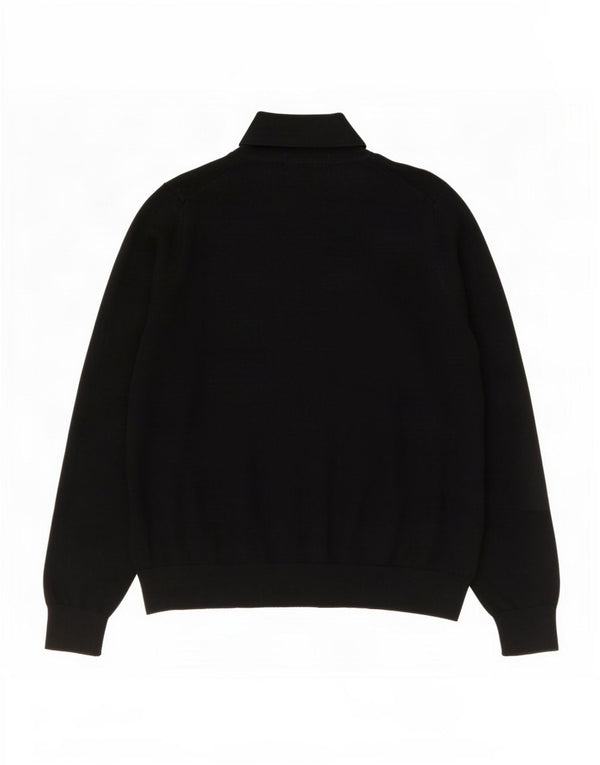 Marks & Spencer Womens Roll Neck Jumper Sweater UK 16 Large Black Wool
