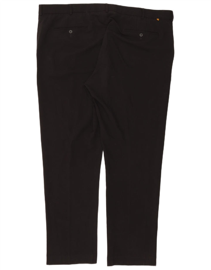 Farah Mens Straight Suit Trousers W46 L33 Black Polyester