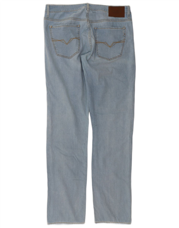 Guess Mens Straight Jeans W34 L34 Blue Cotton