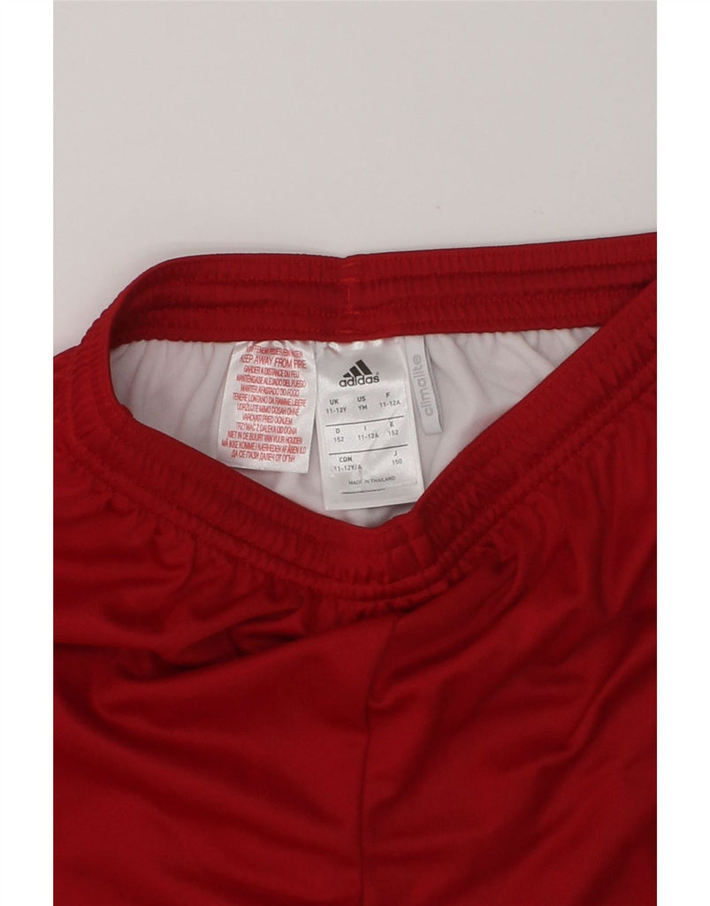 ADIDAS Boys Sport Shorts 11-12 Years Red Polyester | Vintage Adidas | Thrift | Second-Hand Adidas | Used Clothing | Messina Hembry 