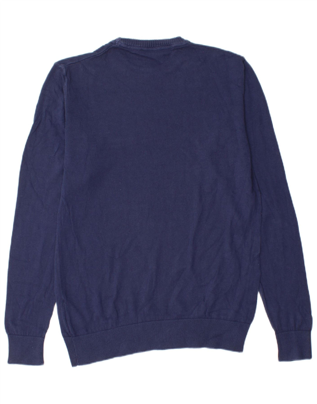 Gas Mens Crew Neck Jumper Sweater Medium Navy Blue Cotton